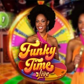 Funky Time online game logo by Evolution on safecasinonz.co.nz